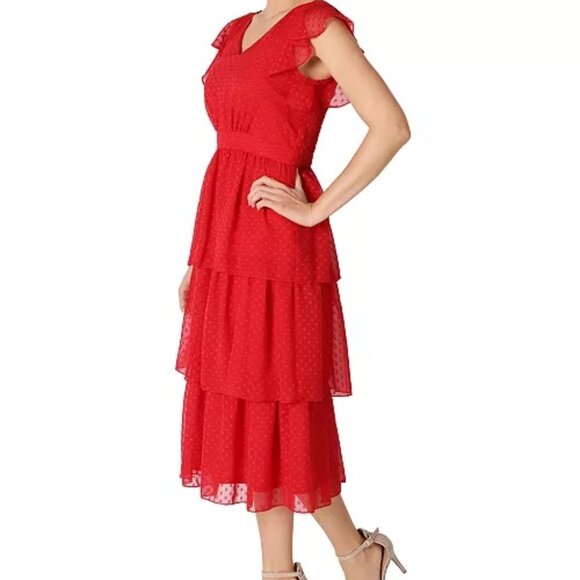 FLASH SALE! 💋 NWOT Fiery Red Dress from Julia Jordan! - Picture 3 of 8